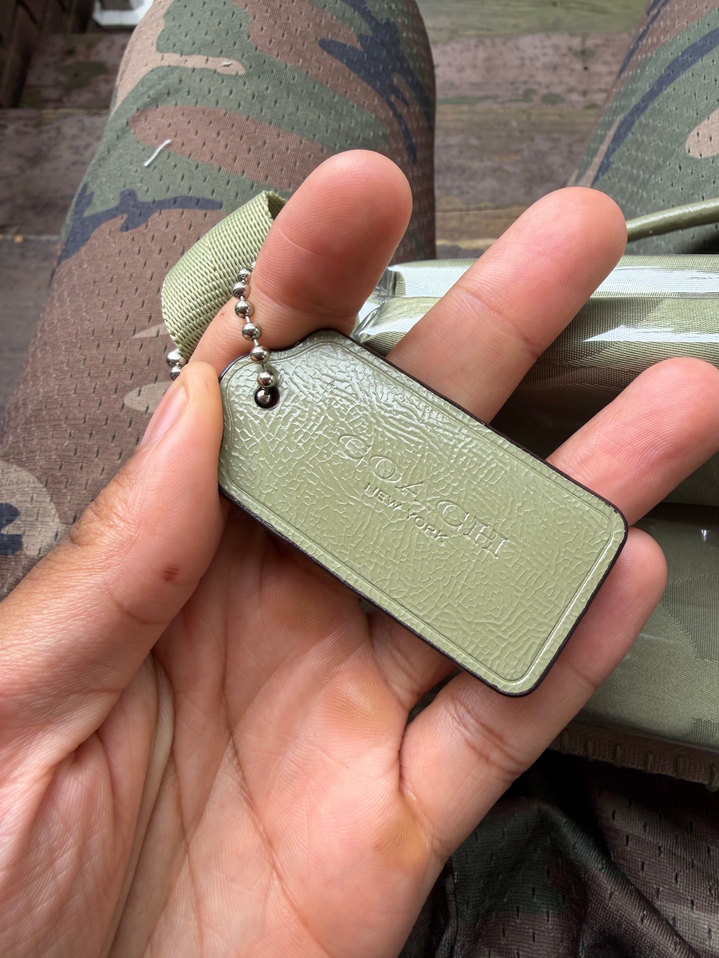 1 of 1 OLIVE GREEN 'COACH' COUCH BAG