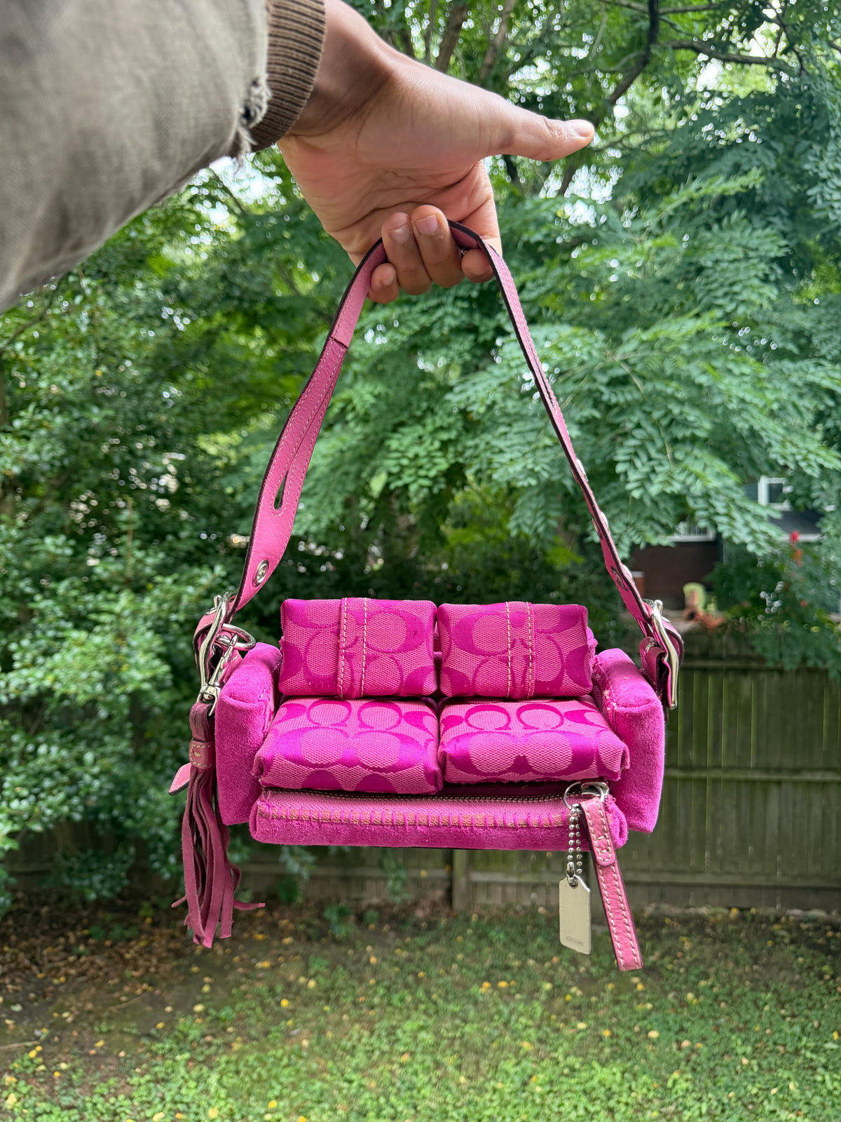 1 of 1 PINK FUCHSIA 'COACH' COUCH BAG