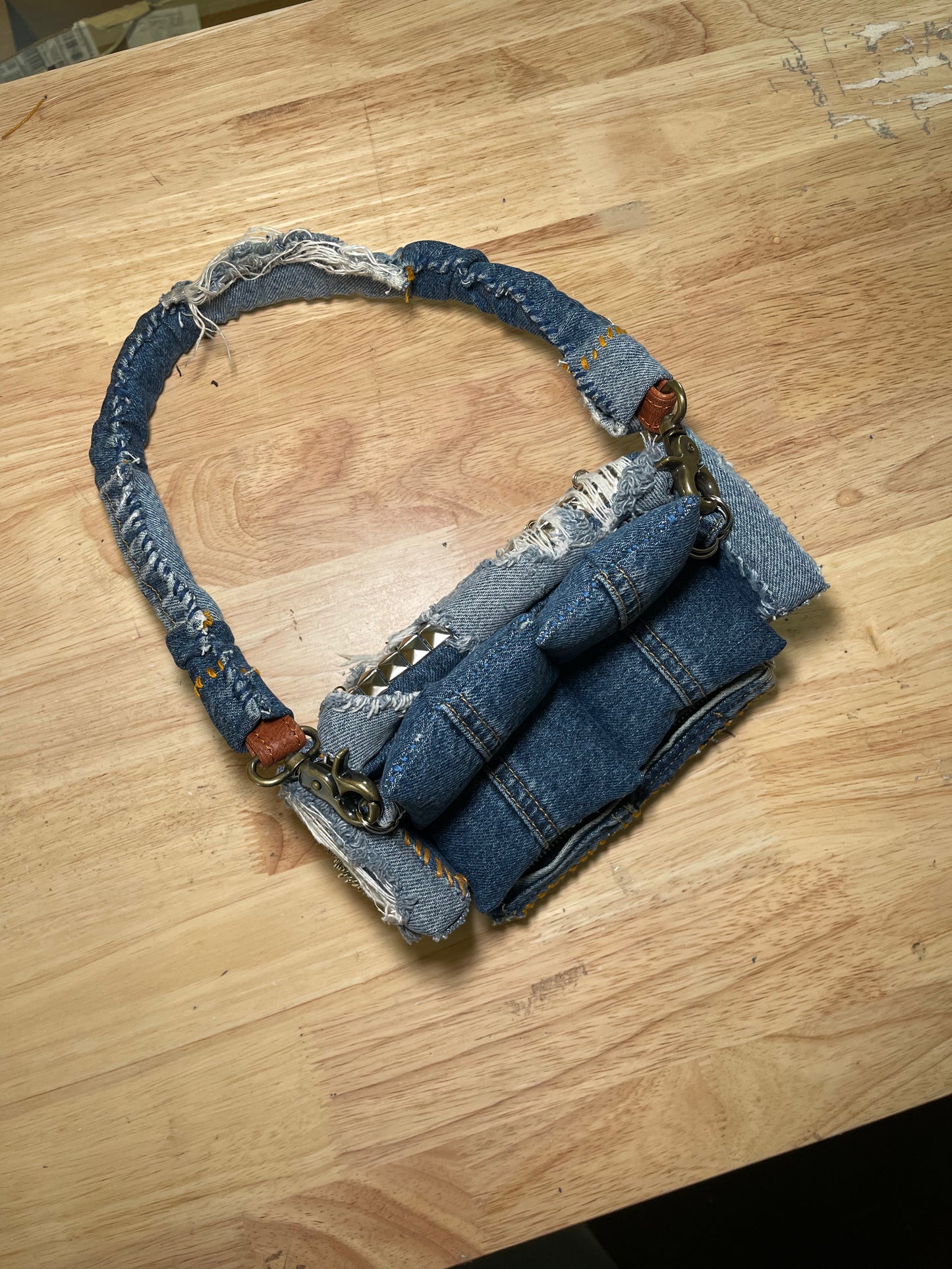 1 of 1 Deconstructed Denim 'Loose Change In The Sofa' Bag