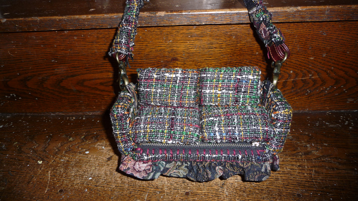 1 of 1 Black Tweed "Loose Change In The Sofa" Bag
