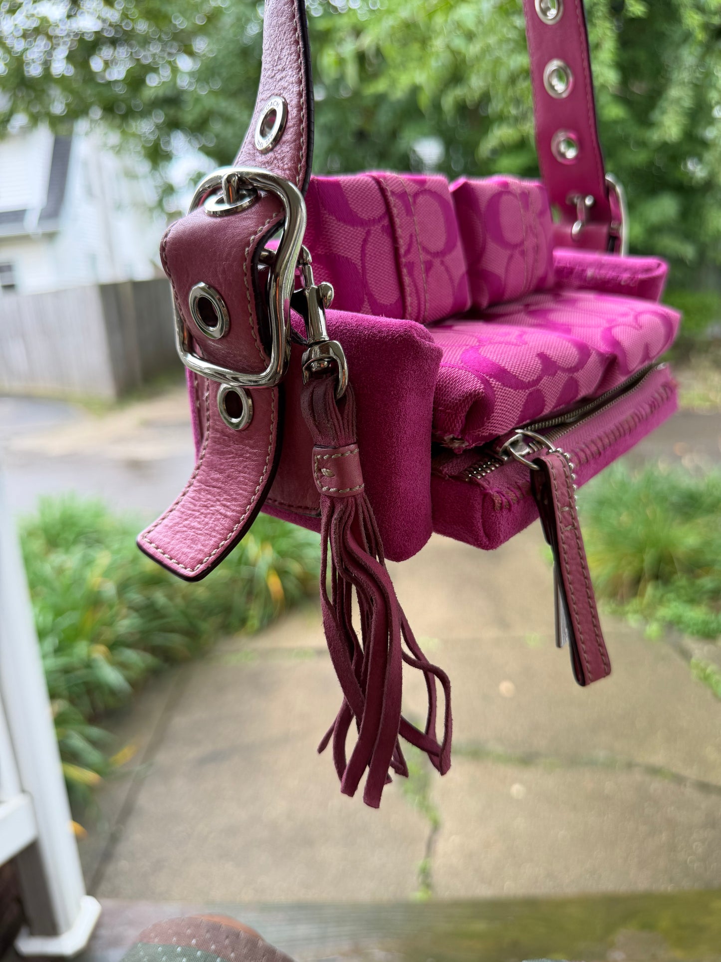 1 of 1 PINK FUCHSIA 'COACH' COUCH BAG