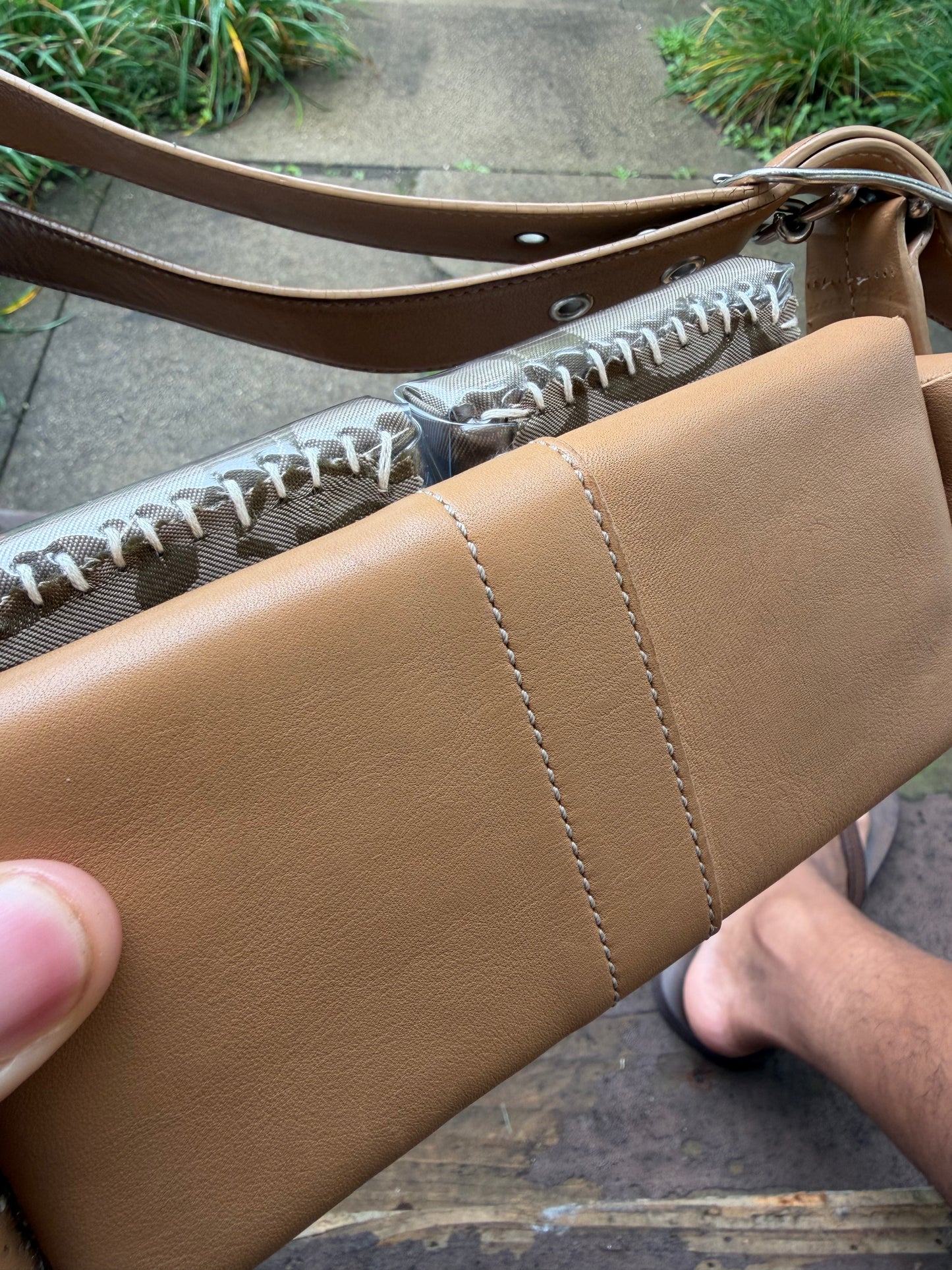 1 of 1 TAN LEATHER 'COACH' COUCH BAG