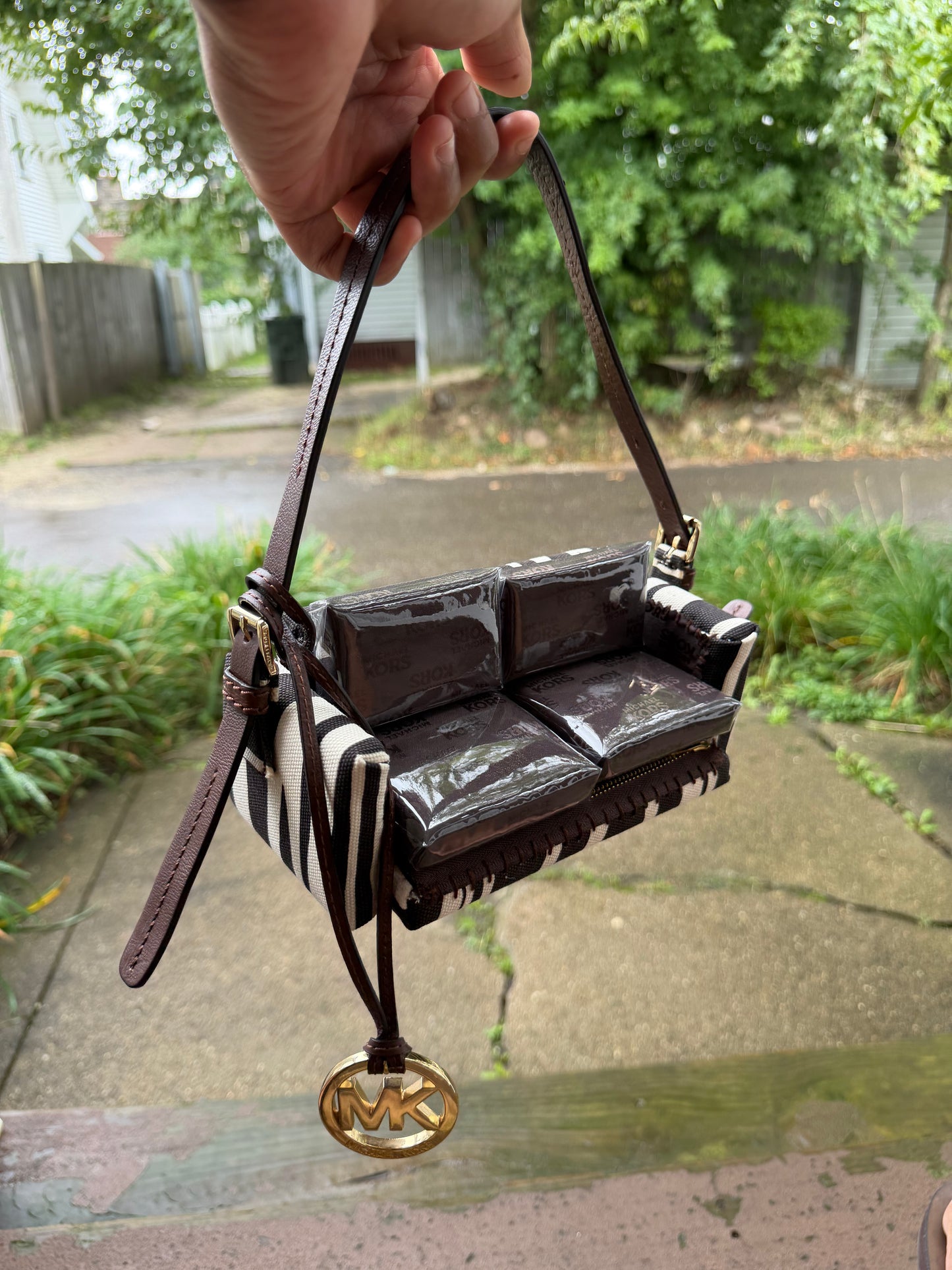1 of 1 ZEBRA 'MICHAEL KORS' COUCH BAG