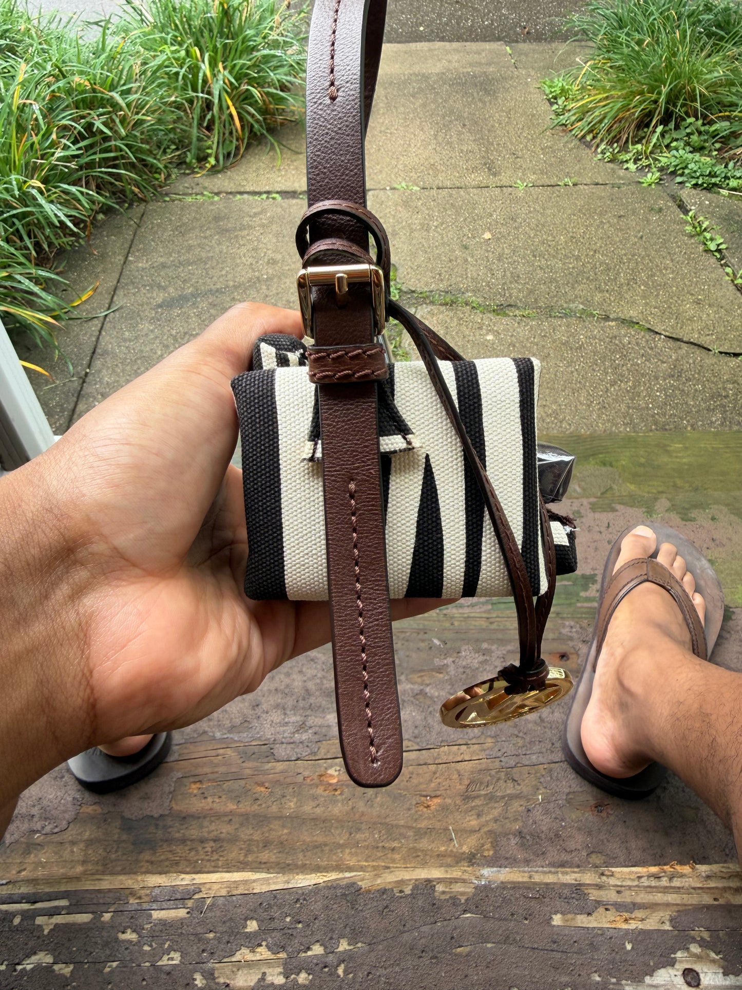 1 of 1 ZEBRA 'MICHAEL KORS' COUCH BAG