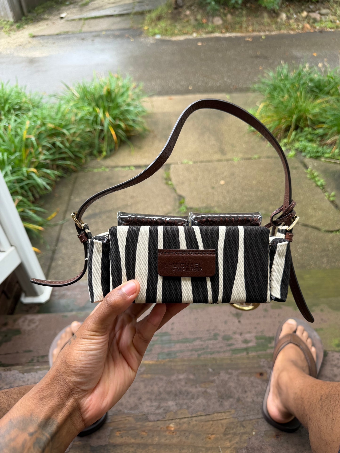 1 of 1 ZEBRA 'MICHAEL KORS' COUCH BAG