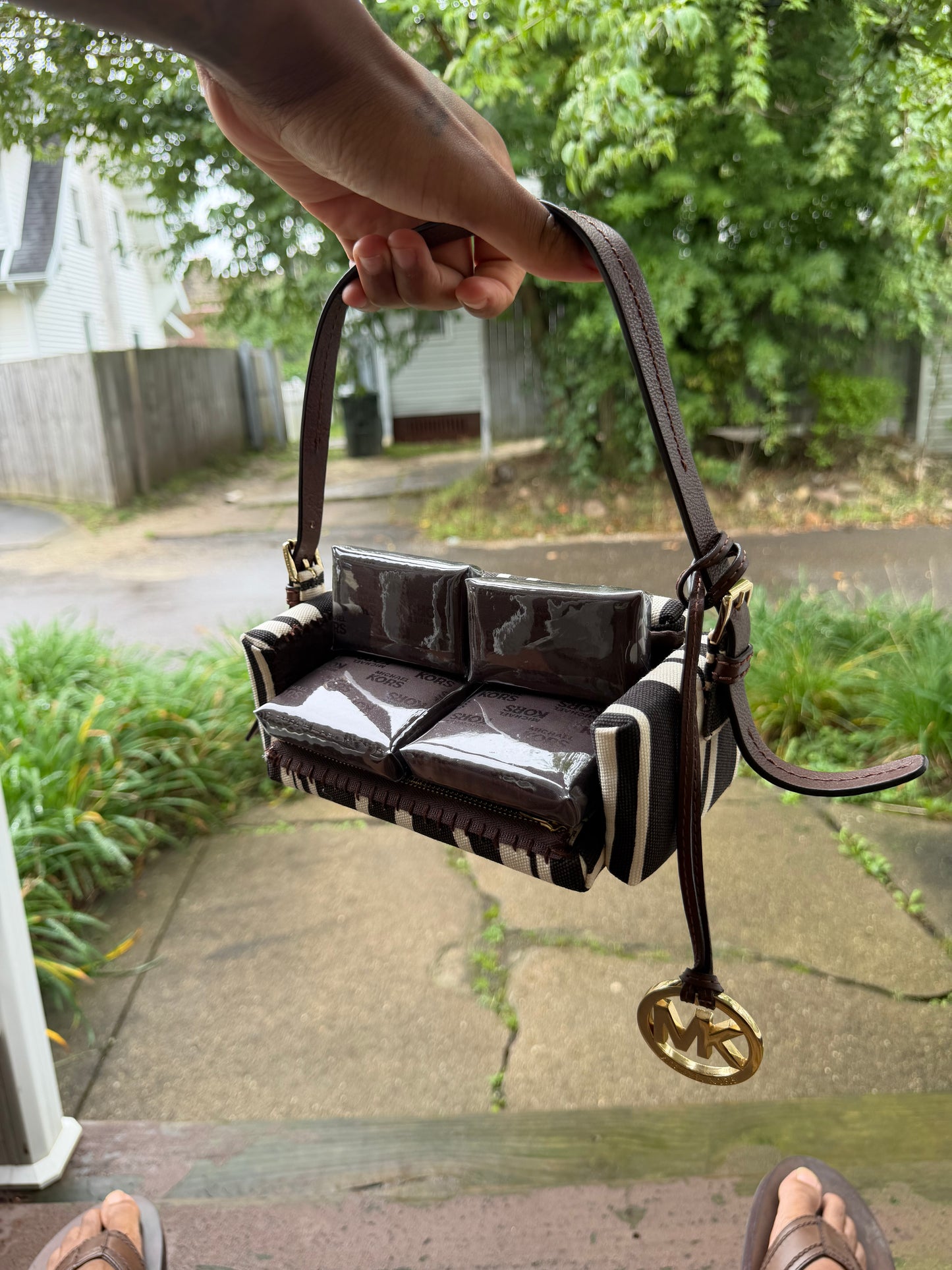 1 of 1 ZEBRA 'MICHAEL KORS' COUCH BAG