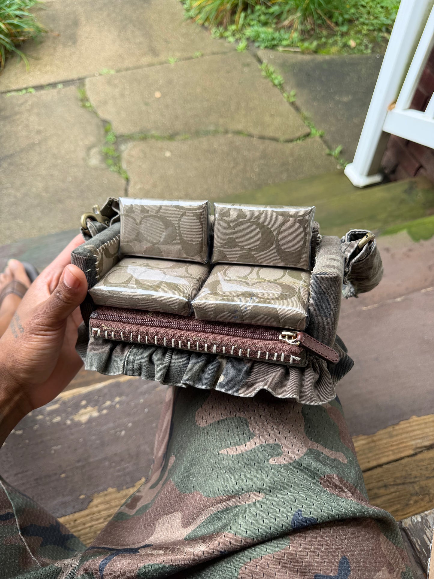 1 of 1 CAMO 'COACH' COUCH BAG