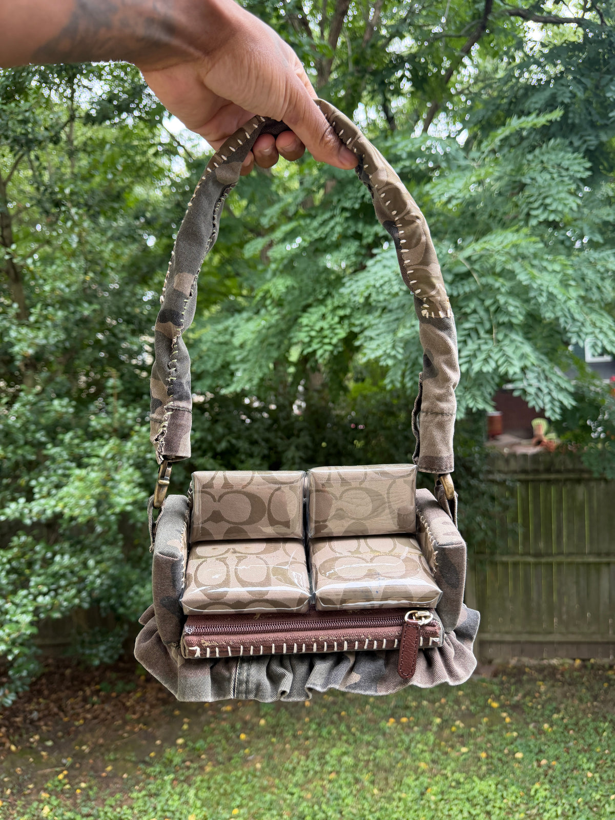 1 of 1 CAMO 'COACH' COUCH BAG