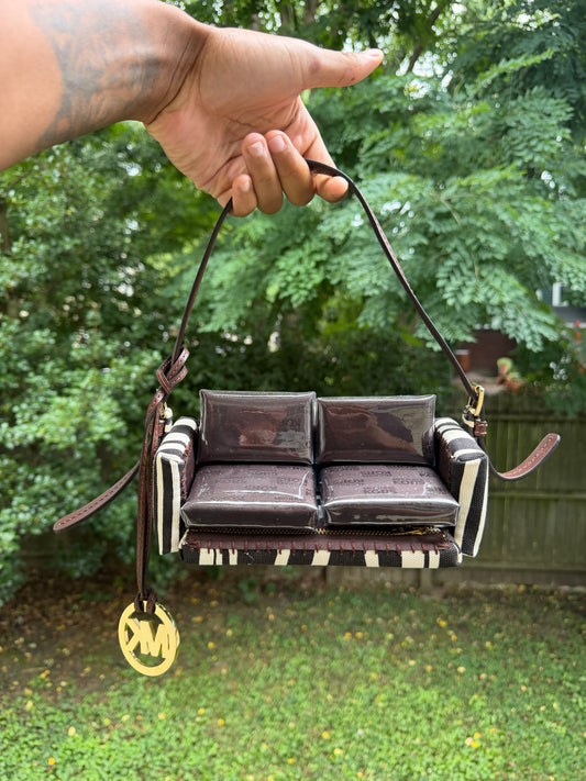 1 of 1 ZEBRA 'MICHAEL KORS' COUCH BAG