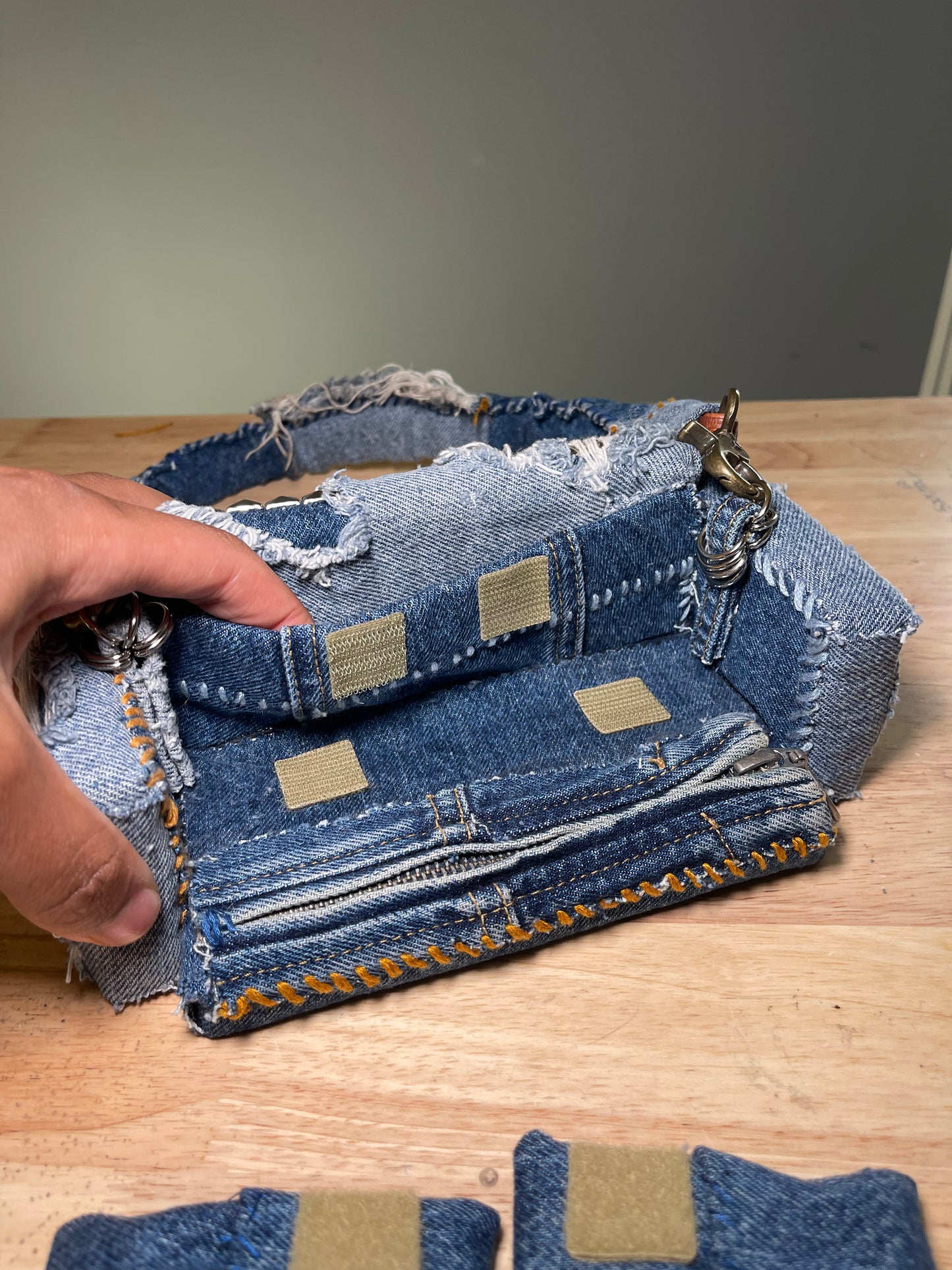 1 of 1 Deconstructed Denim 'Loose Change In The Sofa' Bag