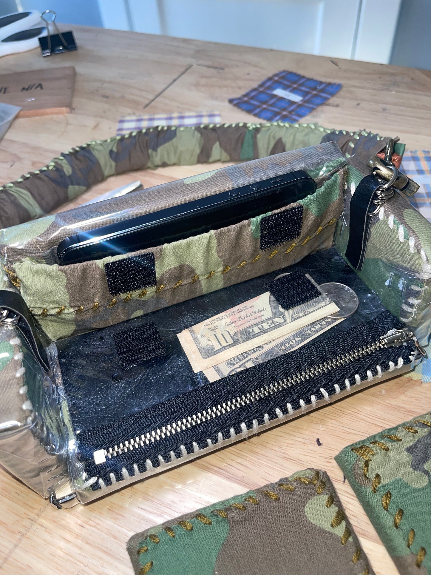 1 of 1 Studded Camo "Loose Change In The Sofa" Bag