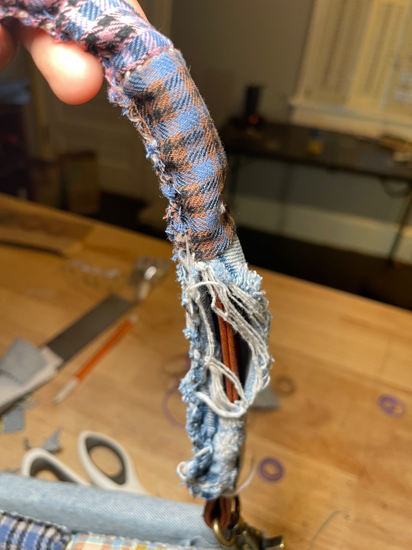 1 OF 1 Denim Patchwork 'Loose Change In The Sofa' Bag
