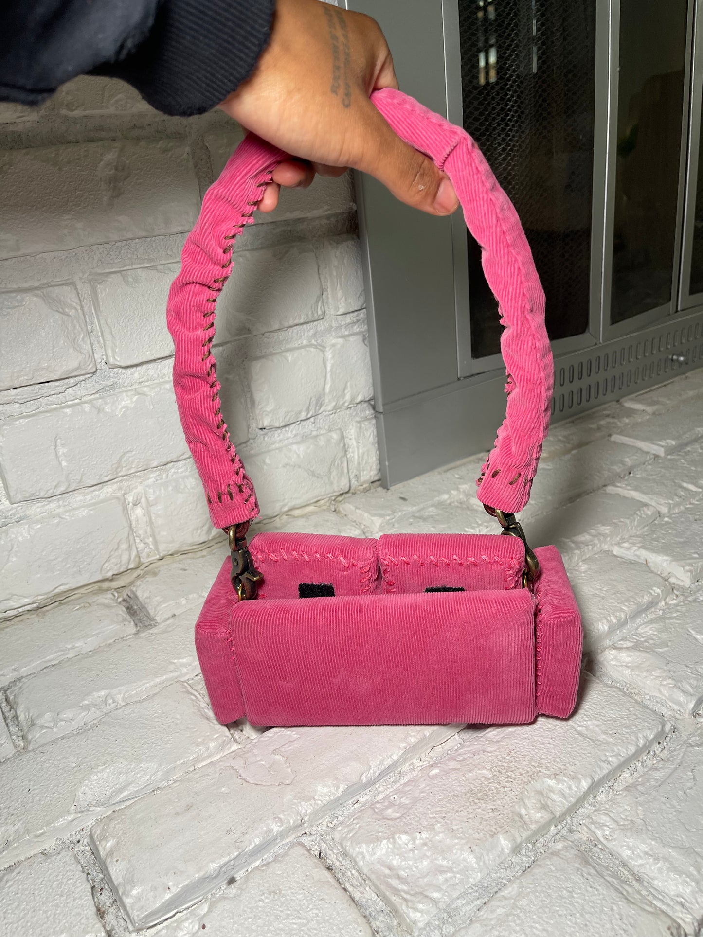 1 of 1 "Pink Corduroy" Loose Change In The Sofa Bag