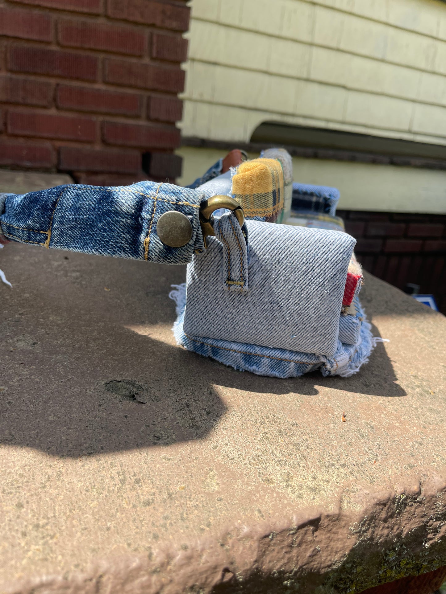 1 of 1 Denim & Patchwork Sofa Bag