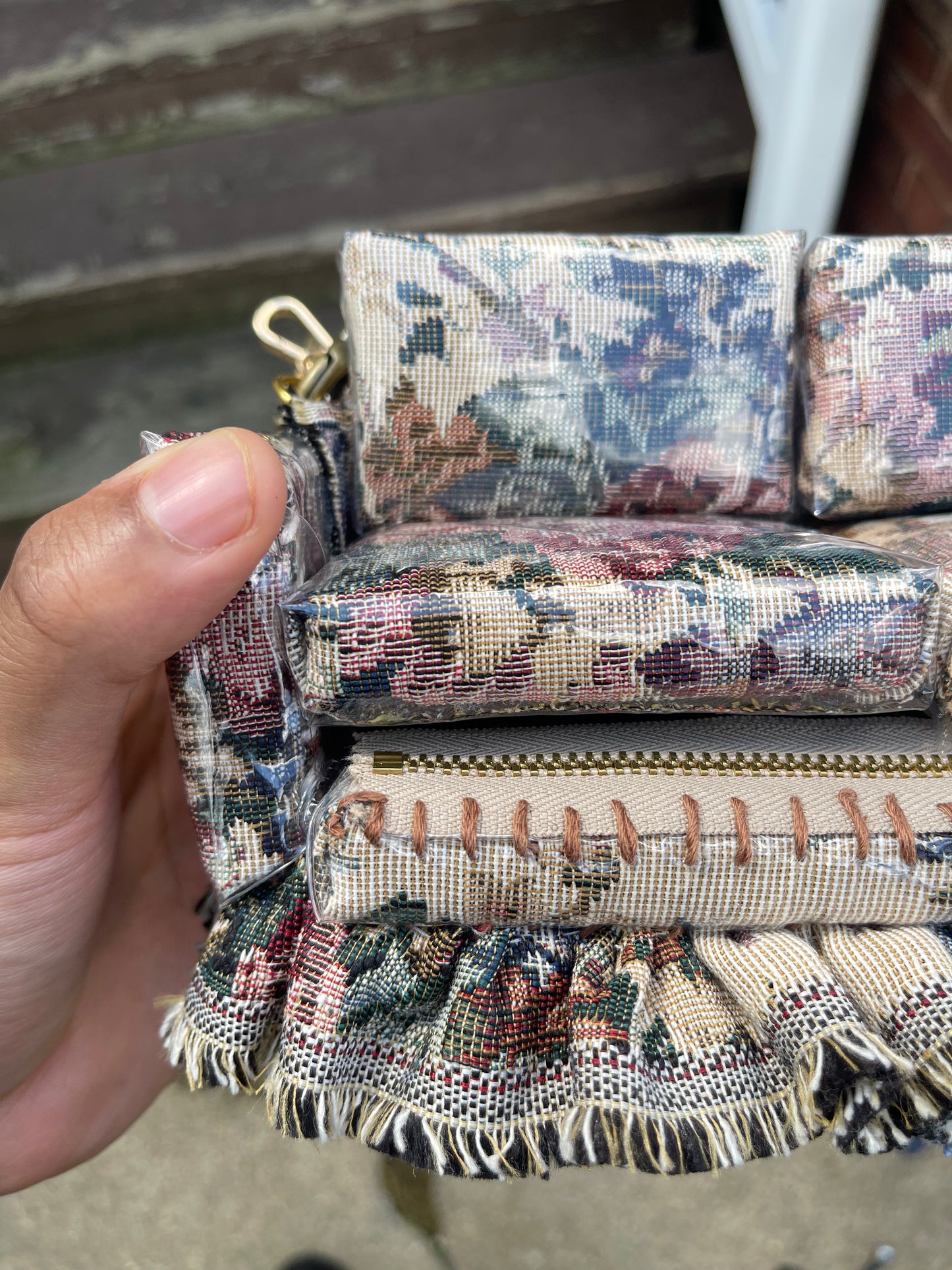 1 of 1 Antique Rose "Loose Change In Grandma's Sofa" Bag