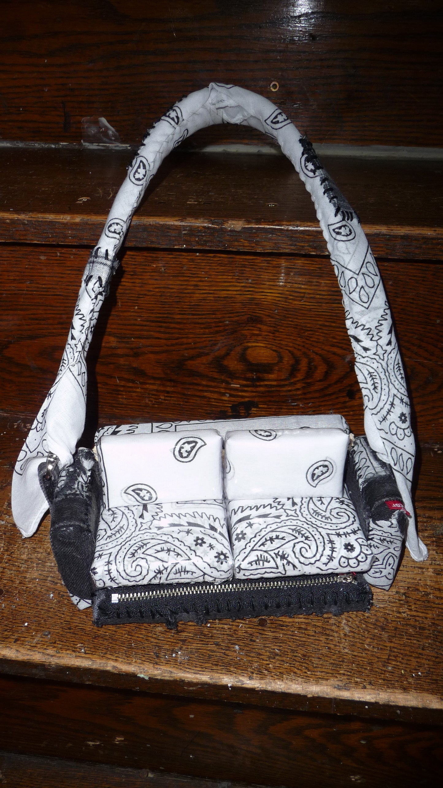 Distressed Paisley "Loose Change In The Sofa" Bag