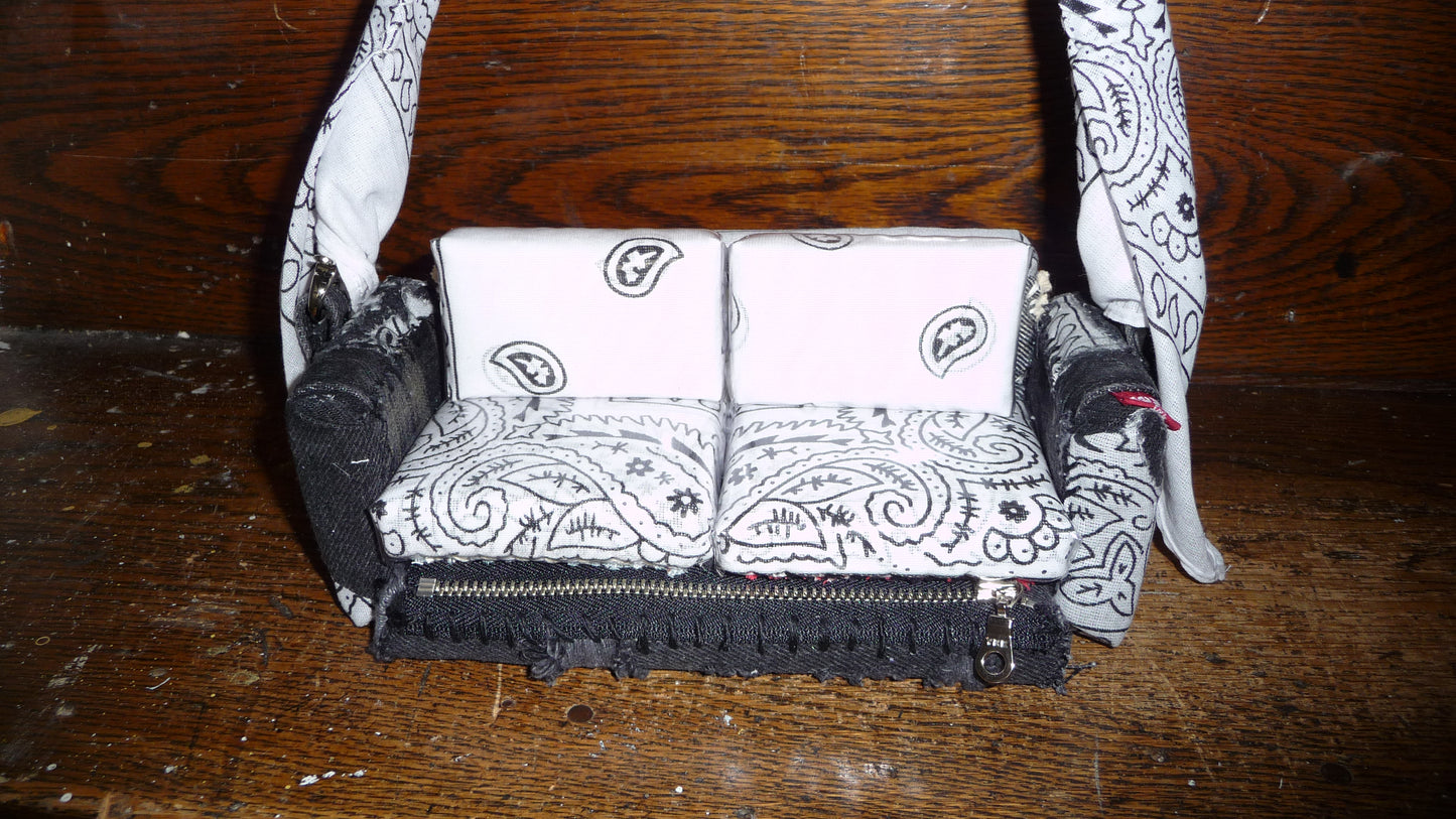 Distressed Paisley "Loose Change In The Sofa" Bag